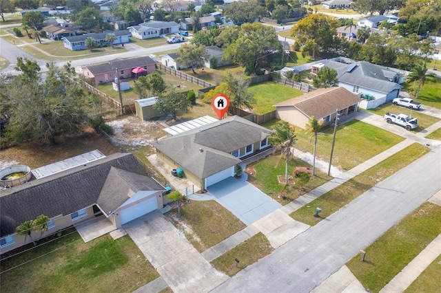 drone / aerial view featuring a residential view