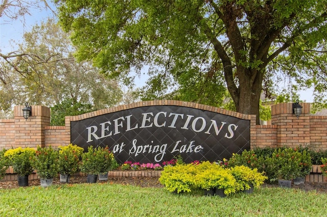 view of community sign