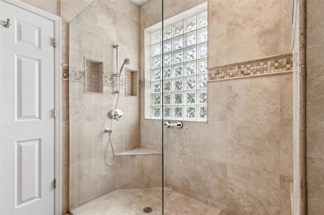 bathroom with walk in shower