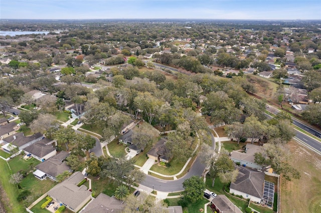 drone / aerial view with a residential view