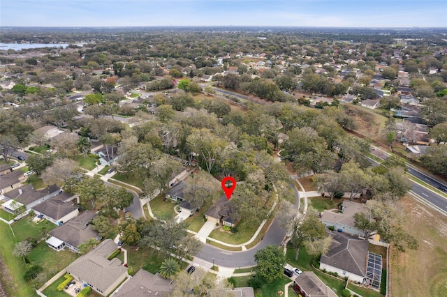 bird's eye view featuring a residential view