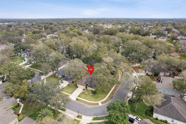 birds eye view of property featuring a residential view