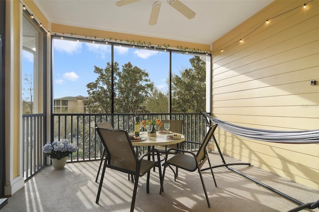 view of sunroom