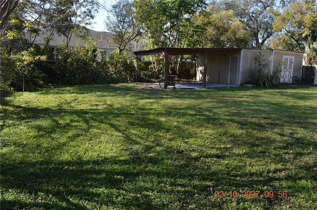 view of yard featuring a patio area