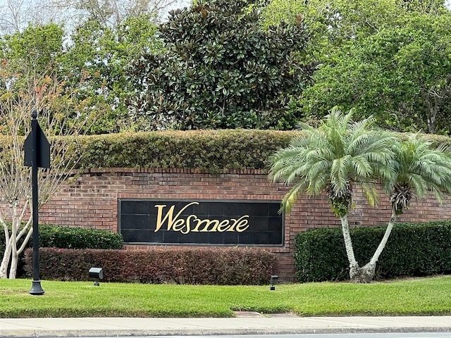 view of community sign