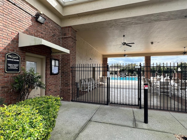 536 Dunoon St, Ocoee, FL 34761 - gate with a ceiling fan
