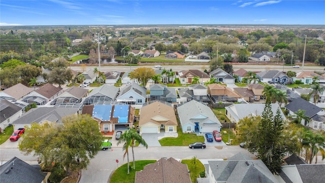 aerial view with a residential view