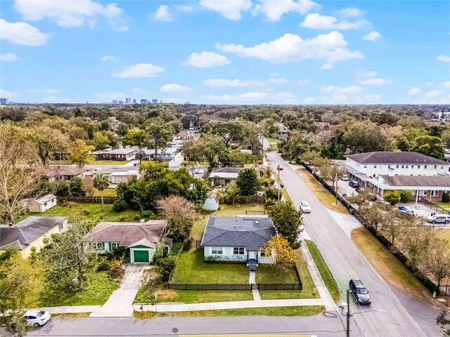 aerial view featuring a residential view