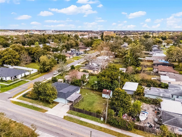 bird's eye view featuring a residential view