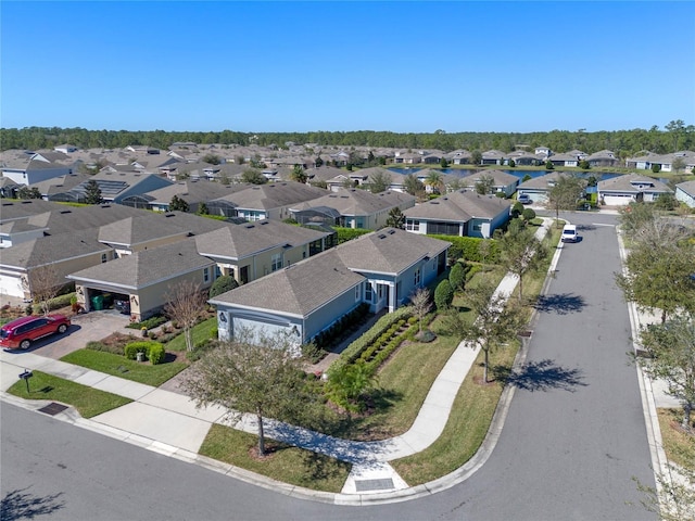 drone / aerial view with a residential view