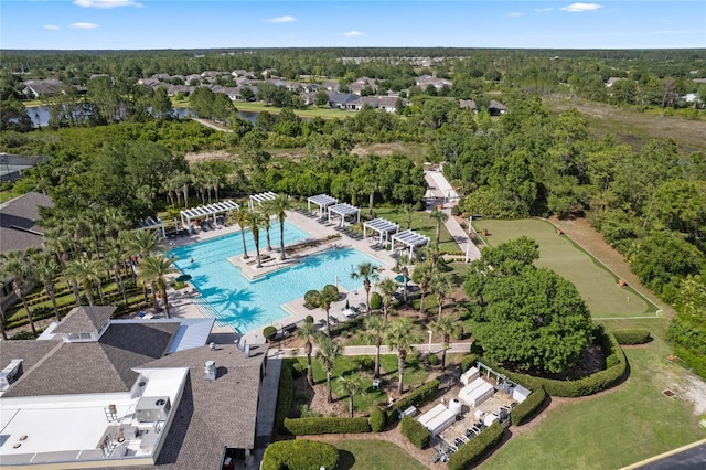 birds eye view of property