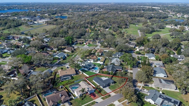 birds eye view of property featuring a residential view