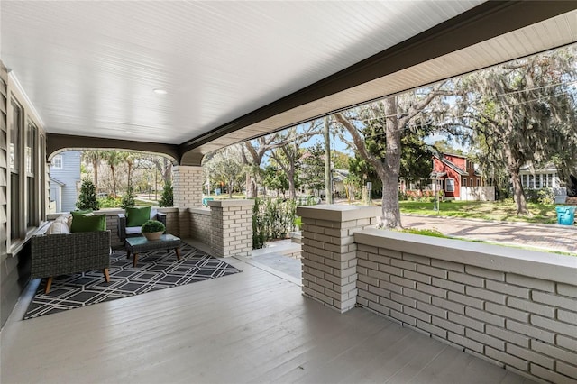 view of patio / terrace featuring an outdoor hangout area