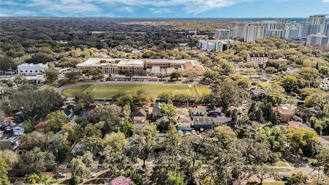 birds eye view of property featuring a view of city