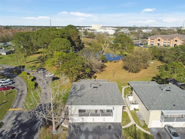 drone / aerial view with a residential view