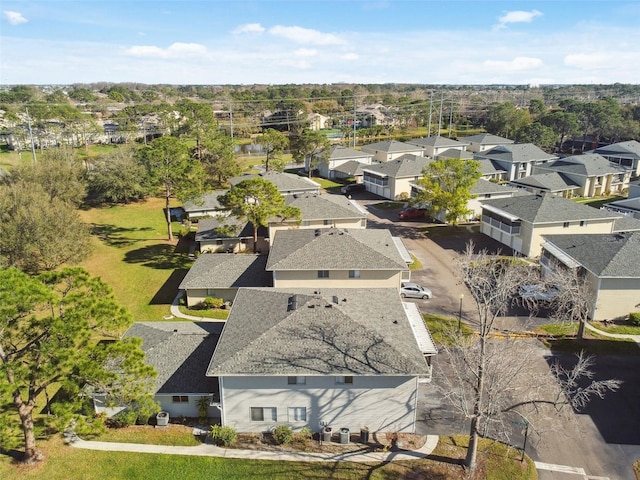 aerial view with a residential view