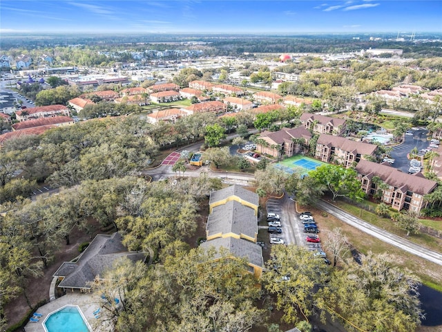 drone / aerial view with a residential view