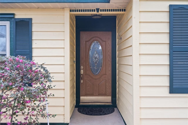 view of doorway to property