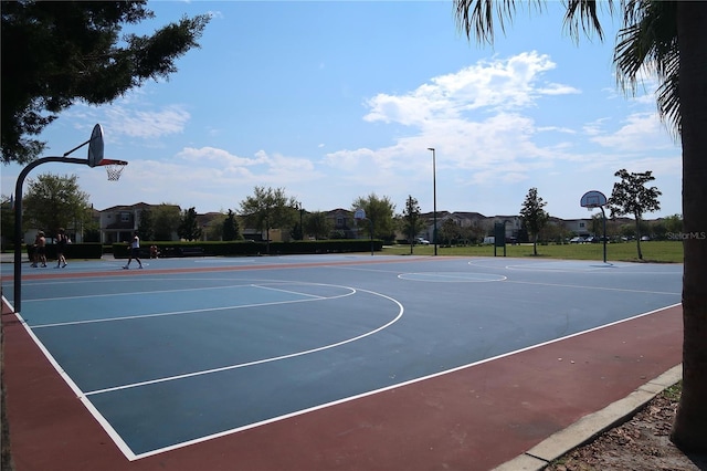view of basketball court featuring community basketball court
