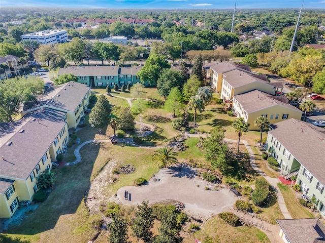 bird's eye view with a residential view