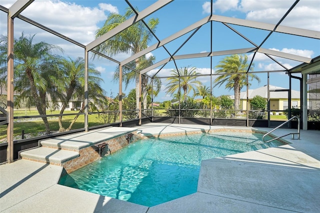 12018 SE 175th Loop, Summerfield, FL 34491 - outdoor pool with a patio area and glass enclosure