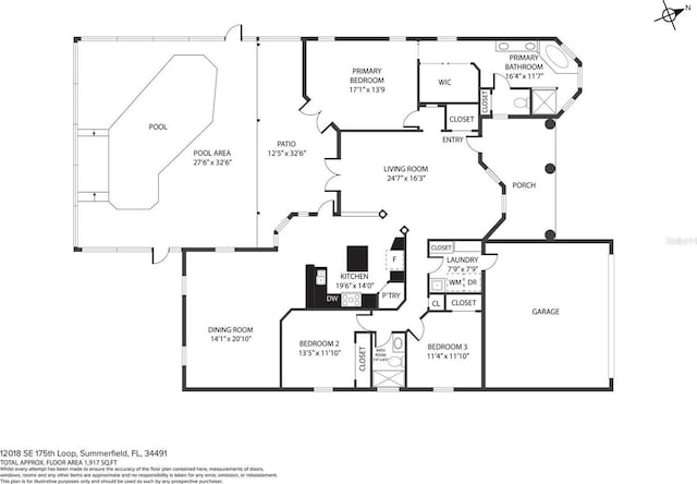 12018 SE 175th Loop, Summerfield, FL 34491 - property floor plan