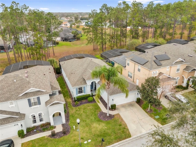 bird's eye view with a residential view