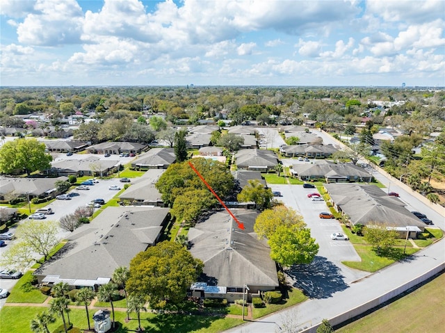 bird's eye view featuring a residential view