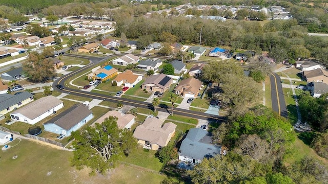 aerial view with a residential view