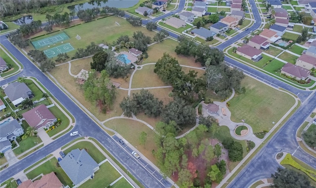 drone / aerial view featuring a residential view