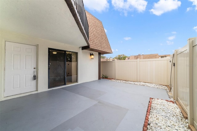 view of patio / terrace with fence