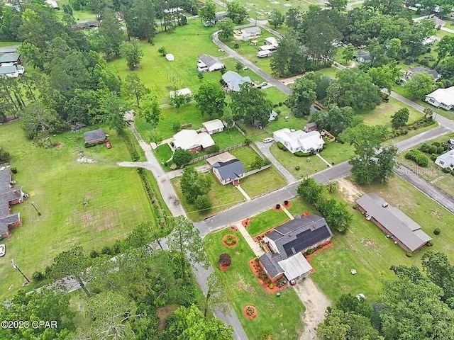 aerial view with a residential view