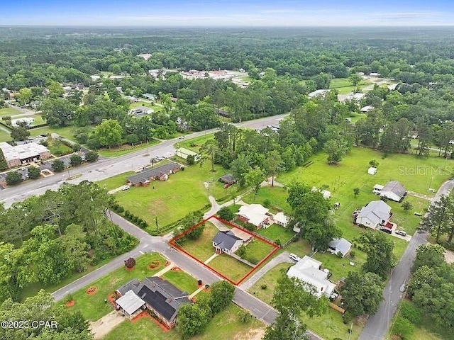 aerial view with a residential view