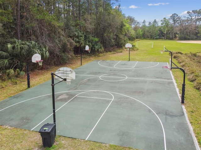 view of basketball court featuring community basketball court