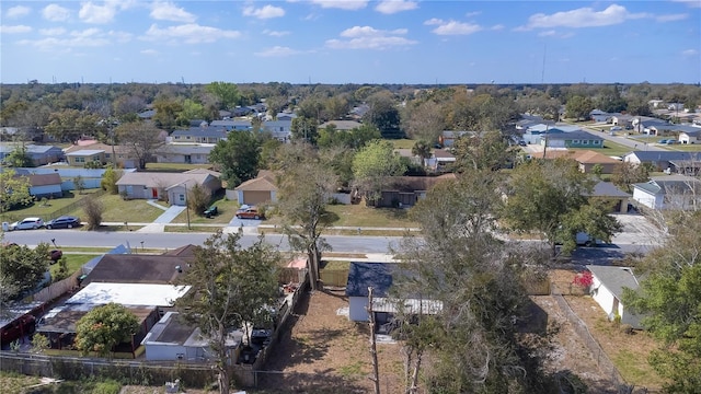 aerial view with a residential view