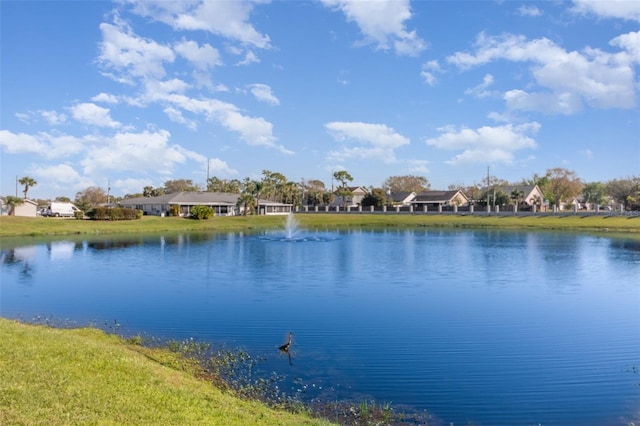 property view of water featuring a residential view