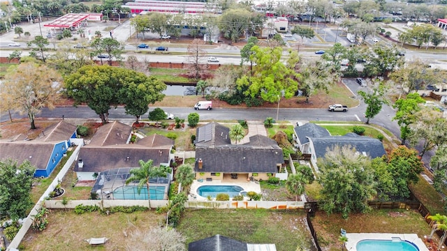 drone / aerial view with a residential view