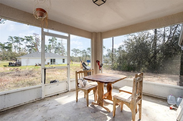 view of sunroom