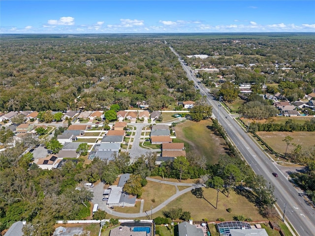 aerial view with a residential view