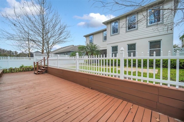 deck with fence