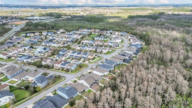 bird's eye view with a residential view