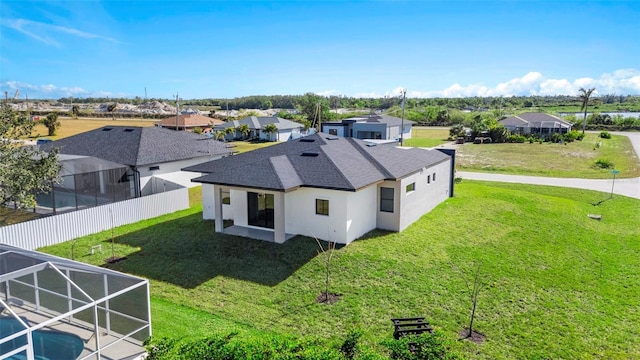 aerial view with a residential view