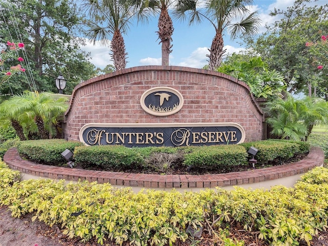 view of community sign