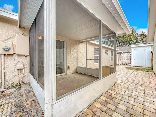 view of patio / terrace with fence