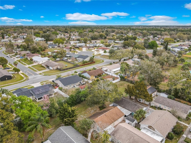 drone / aerial view with a residential view