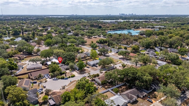 drone / aerial view featuring a residential view