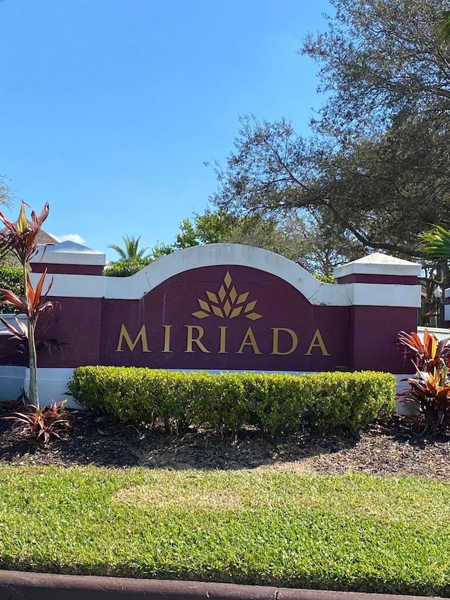 view of community sign