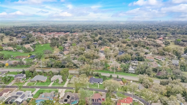 bird's eye view with a residential view