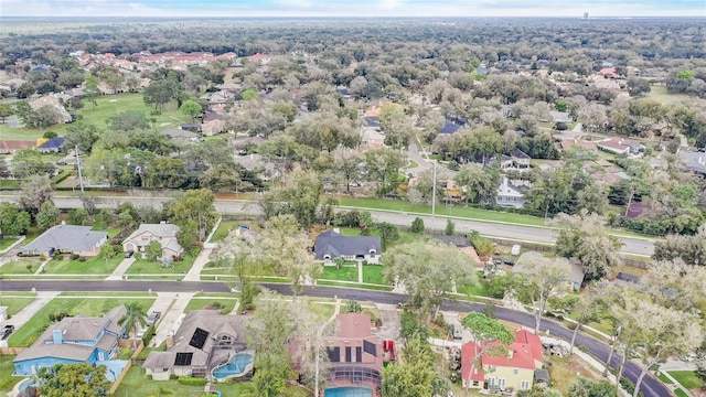 bird's eye view with a residential view