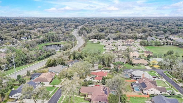 aerial view with a residential view